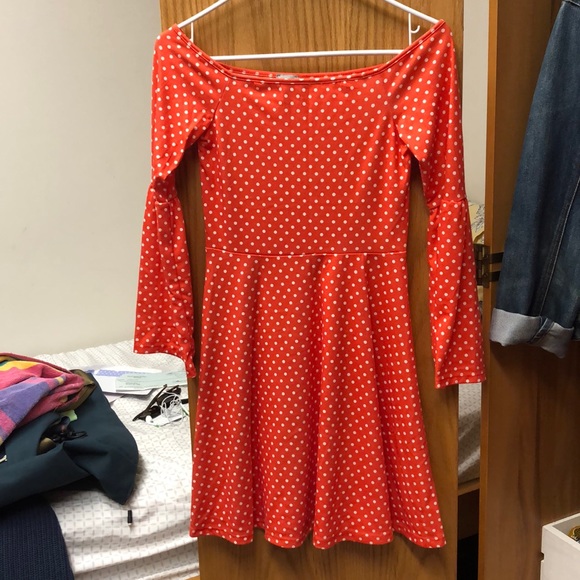 NWOT ASOS Cotton Dress with Bell Sleeves - Picture 3 of 6